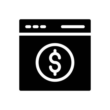 Web sayfası vektör simgesi düz simgesi