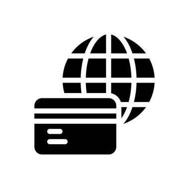 bankacılık vektörü glyph düz simgesi