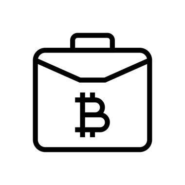 evrak çantası vektörü ince çizgi simgesi