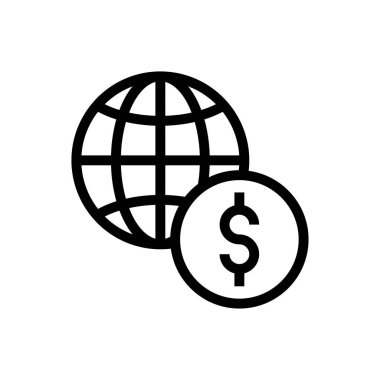 bankacılık vektörü ince çizgi simgesi