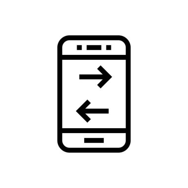 işlem vektörü ince çizgi simgesi