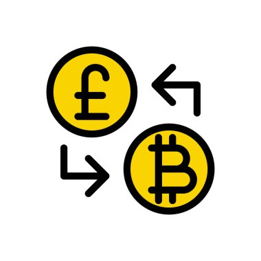 Bitcoin vektör düz renk simgesi