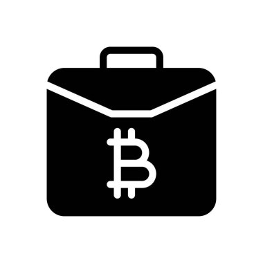 evrak çantası vektör düz simgesi