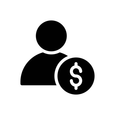 Dolar vektör sembolü düz simge