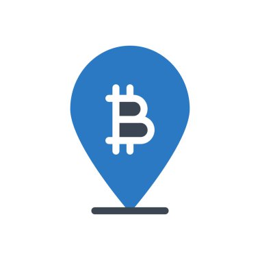 Bitcoin vektör ince çizgi simgesi