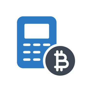 Bitcoin vektör ince çizgi simgesi