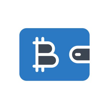 Bitcoin vektör ince çizgi simgesi