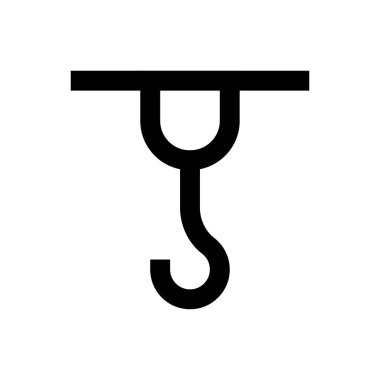 vinç vektörü ince çizgi simgesi