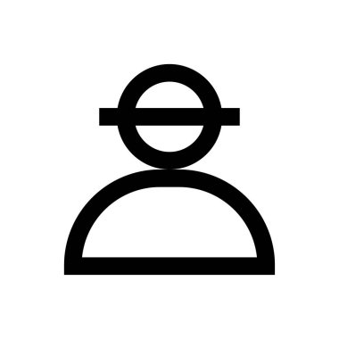 işçi vektörü ince çizgi simgesi