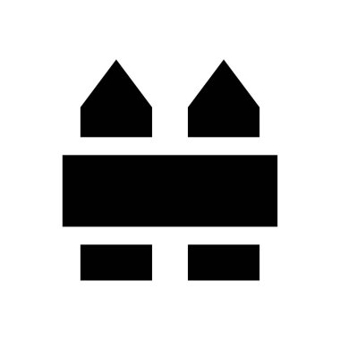 çit vektör düz simgesi