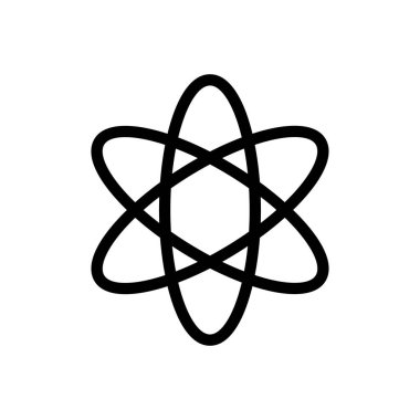 atom vektörü ince çizgi simgesi