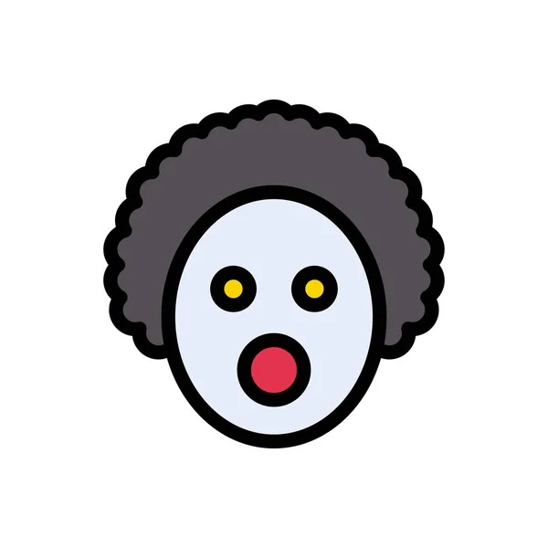 Vector Payaso Icono Color Plano — Archivo Imágenes Vectoriales