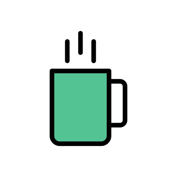 Coffee Vector Flat Color Icon — Stock Vector