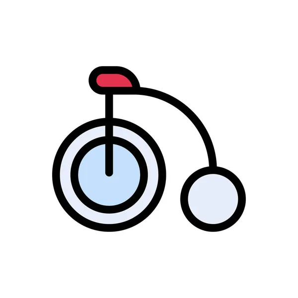 Cykel Vektor Platt Färg Ikon — Stock vektor