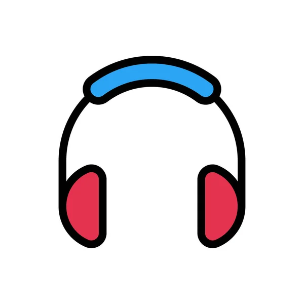 Vector Audio Icono Color Plano — Vector de stock