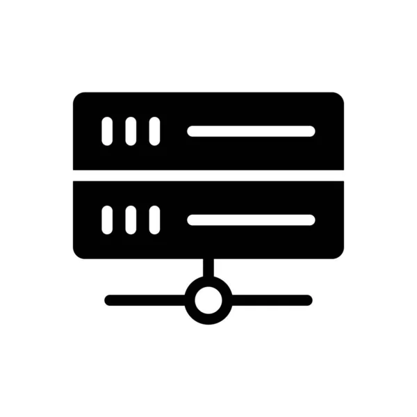 Datenbank Vektor Glyphen Flaches Symbol — Stockvektor