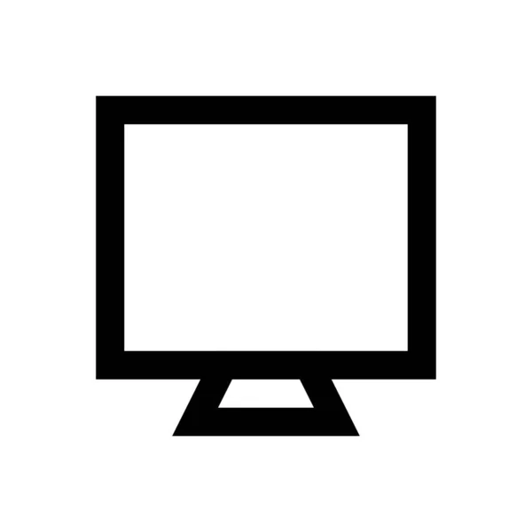 Bildschirm Vektor Flache Farbe Symbol — Stockvektor