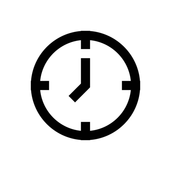 Clock Vector Flat Color Icon — Stock Vector