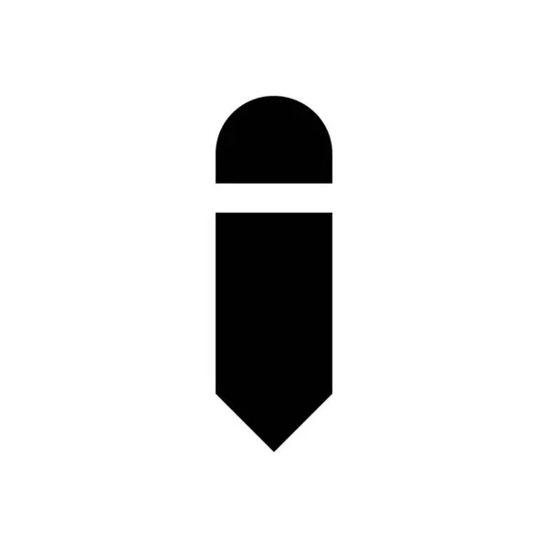 Crayon Vecteur Glyphe Plat Icône — Image vectorielle