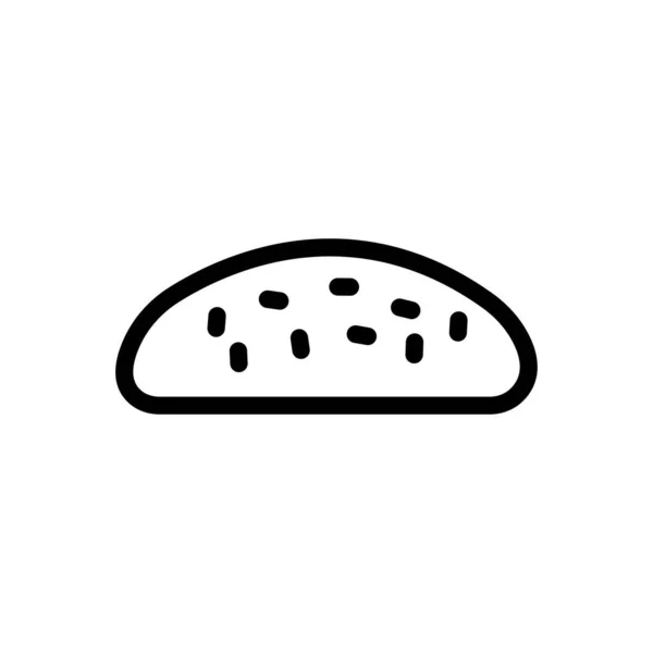 Bakkerij Vector Dunne Lijn Pictogram — Stockvector