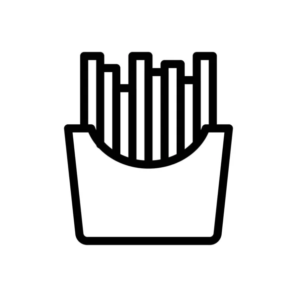 Chips Vektor Thin Line Symbol — Stockvektor