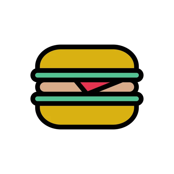 Fast Food Vector Platte Kleur Pictogram — Stockvector
