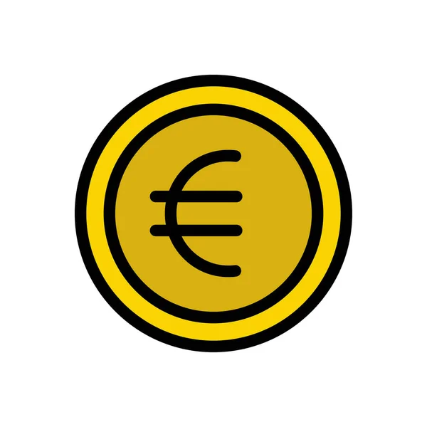 Monedas Vector Icono Color Plano — Vector de stock