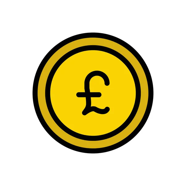 Currency Vector Flat Color Icon — Stock Vector