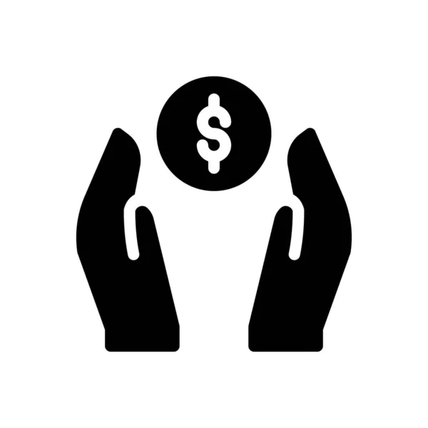 Dollar Vector Glyph Flat Icon — Stock Vector