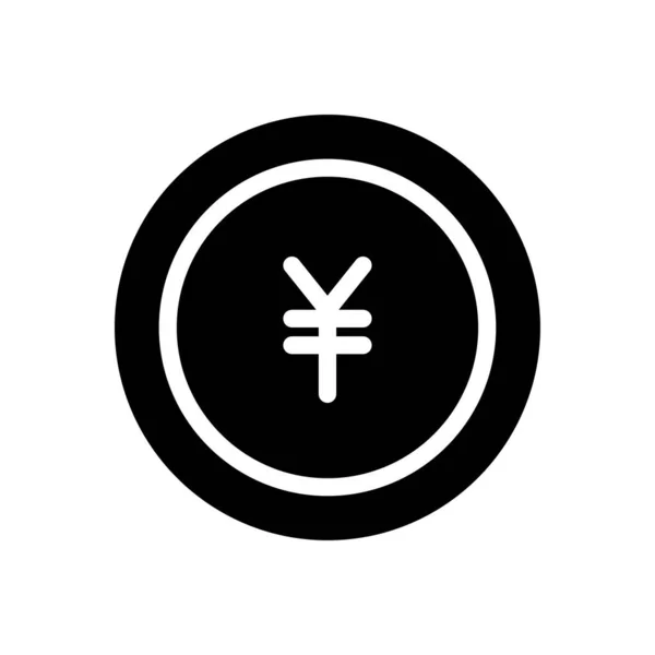 Münzvektor Glyphen Flaches Symbol — Stockvektor