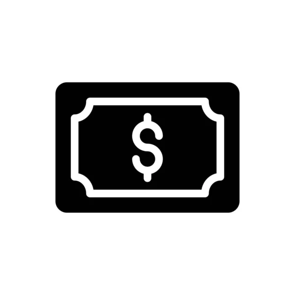 Cash Vector Hiëroglief Plat Pictogram — Stockvector