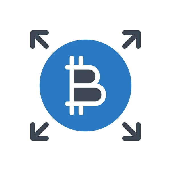 Crypto Vector Thin Line Icon — 스톡 벡터