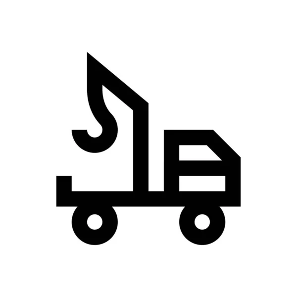 Φορτηγό Διάνυσμα Λεπτή Γραμμή Εικονίδιο — Διανυσματικό Αρχείο