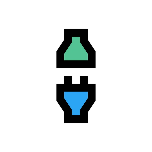 Plugin Vektor Flache Farbe Symbol — Stockvektor