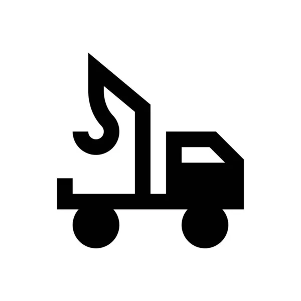 Lkw Vektor Glyphen Flache Ikone — Stockvektor