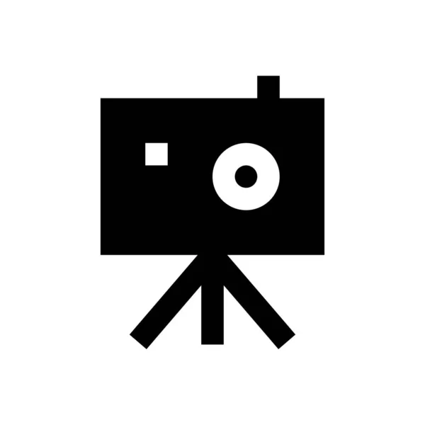 Camera Vector Glyph Flat Icon — Stock Vector