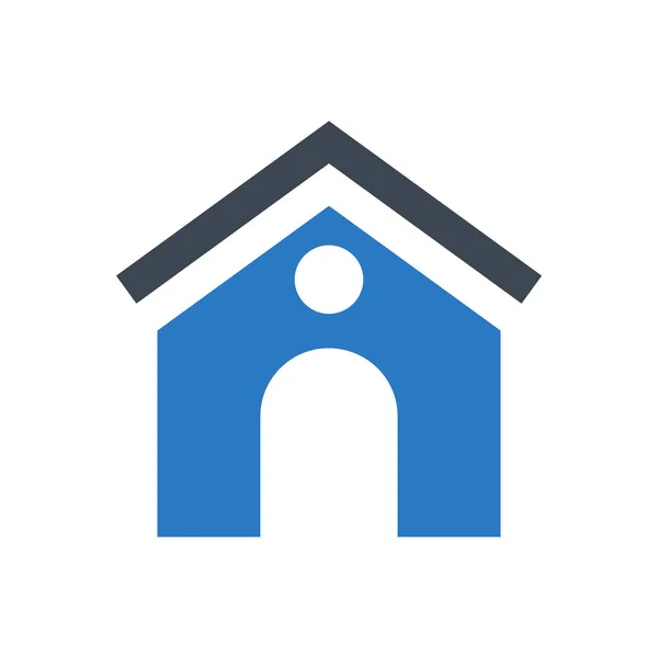 House Vector Glyph Color Icon — Stock Vector