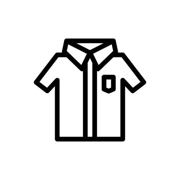 Ikona Vektoru Košile Tenká Čára — Stockový vektor