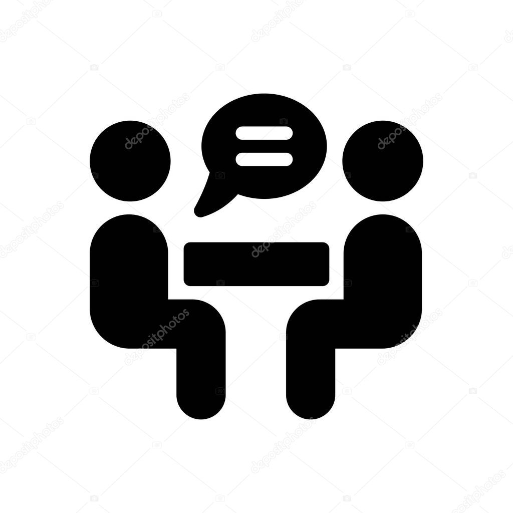 conference  vector glyph flat icon