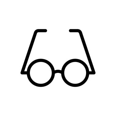 gözlük vektörü ince çizgi simgesi