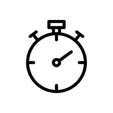 Kronometre vektör ince çizgi simgesi