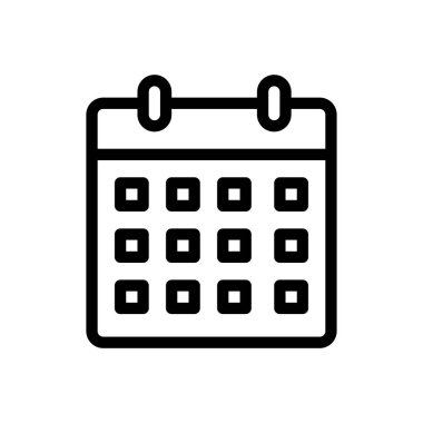 tarih vektörü ince çizgi simgesi