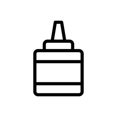 sakız vektörü ince çizgi simgesi