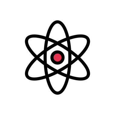 atom vektörü düz renk simgesi