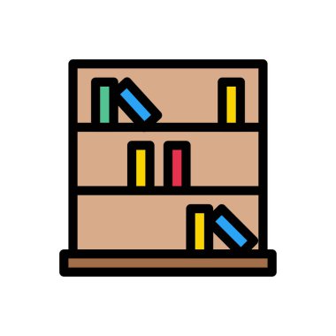 kitap vektörü düz renk simgesi