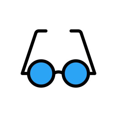 gözlük vektör düz renk simgesini