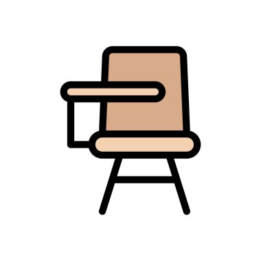 koltuk vektörü düz renk simgesi