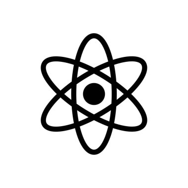 atom vektörü düz simgesi