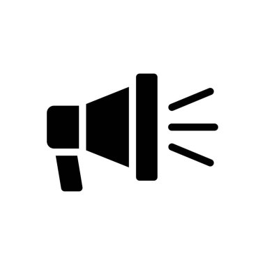 megafon vektör düz simge