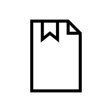 belge vektörü ince çizgi simgesi